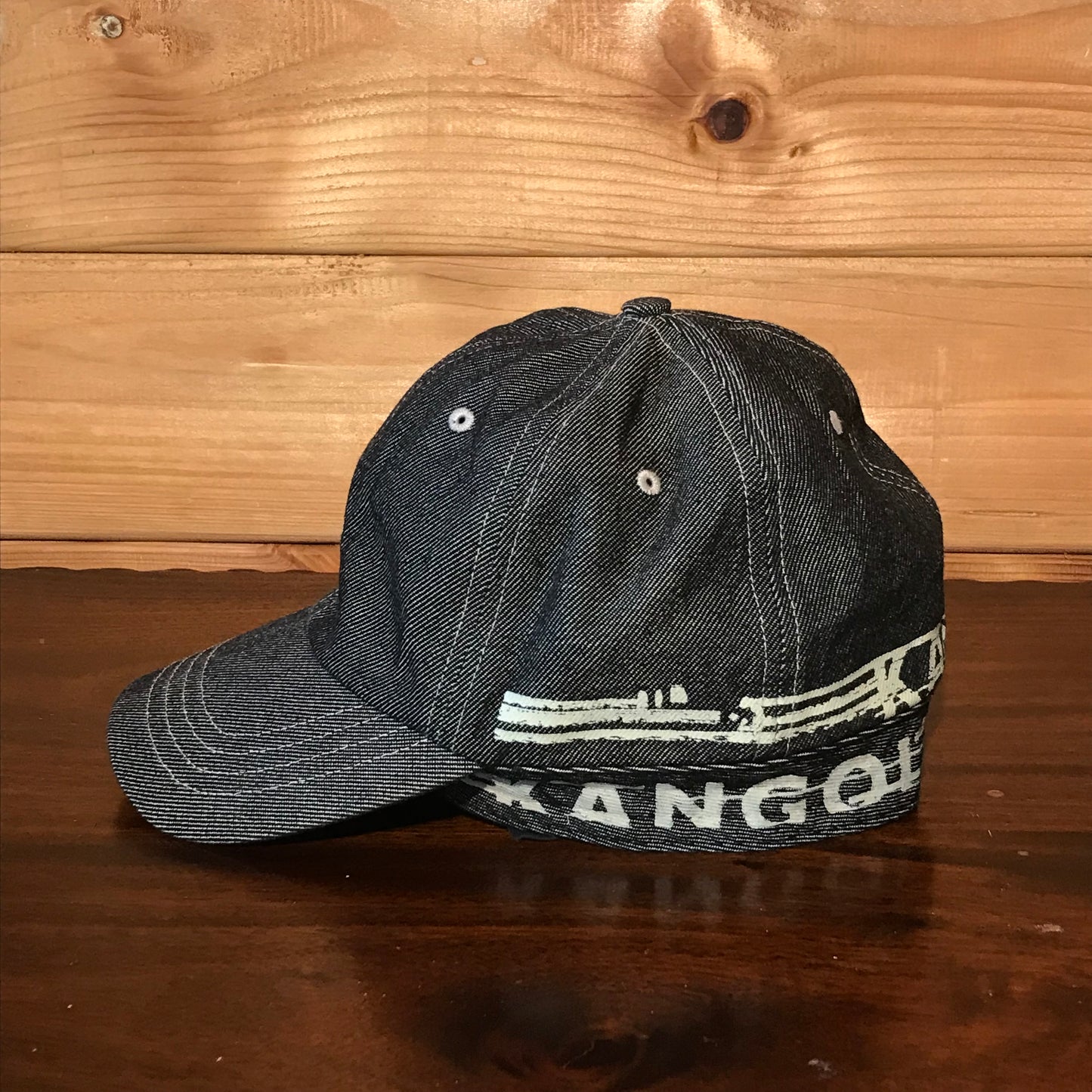 Kangol Wrapped Spellout denim cap