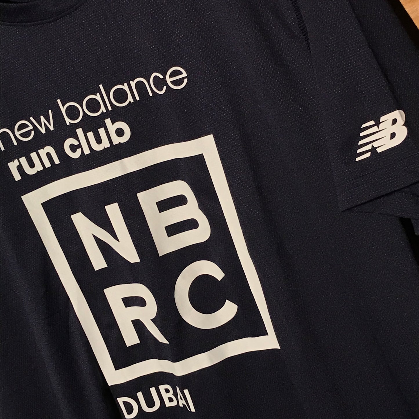 New Balance Dubai Run Club Centre Spellout t shirt