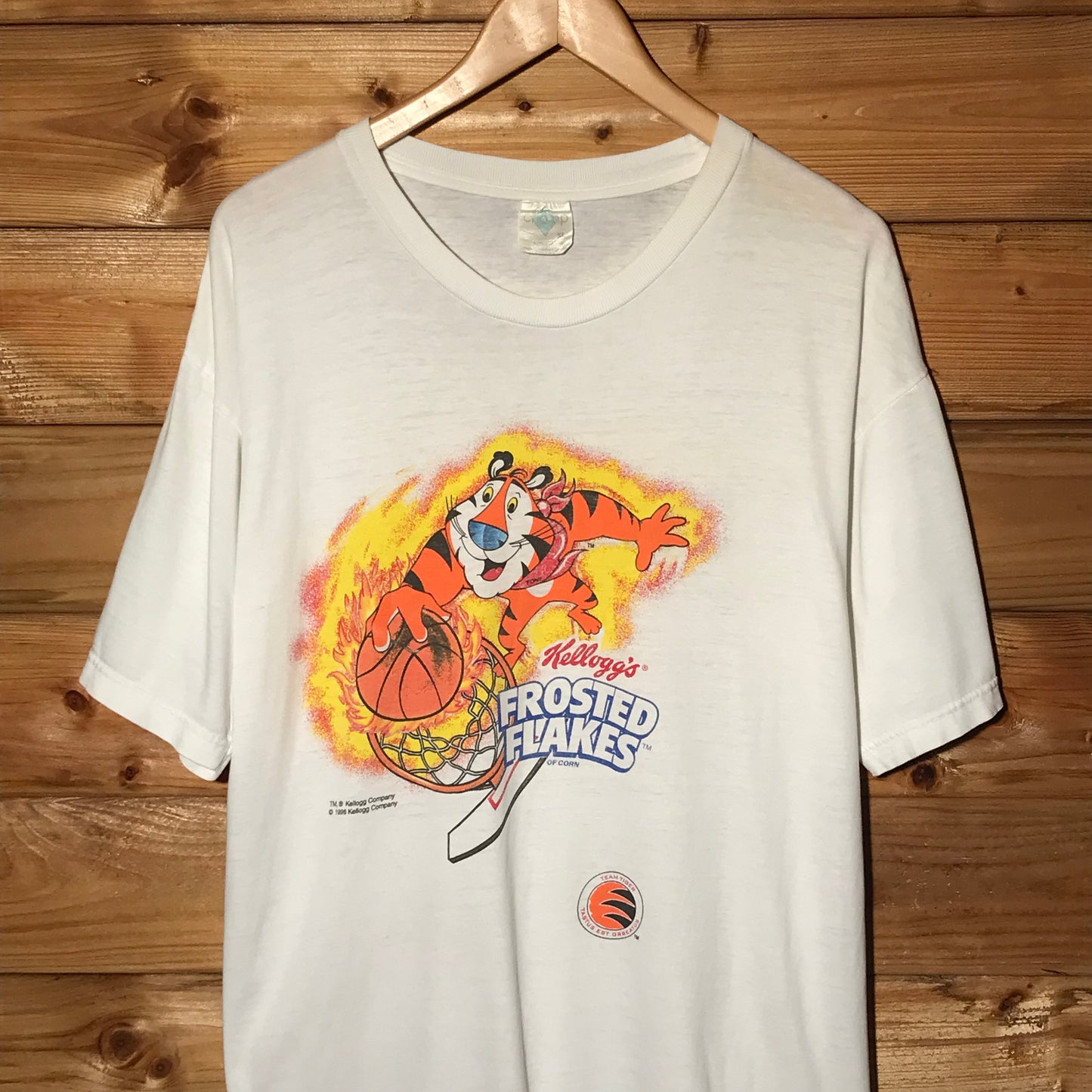 1996 Kellogg's Frosted Flakes Team Tiger Basketball Promo t shirt