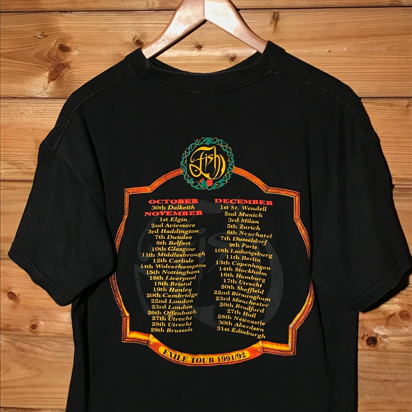 1991 Fish Internal Exile Europe Tour t shirt