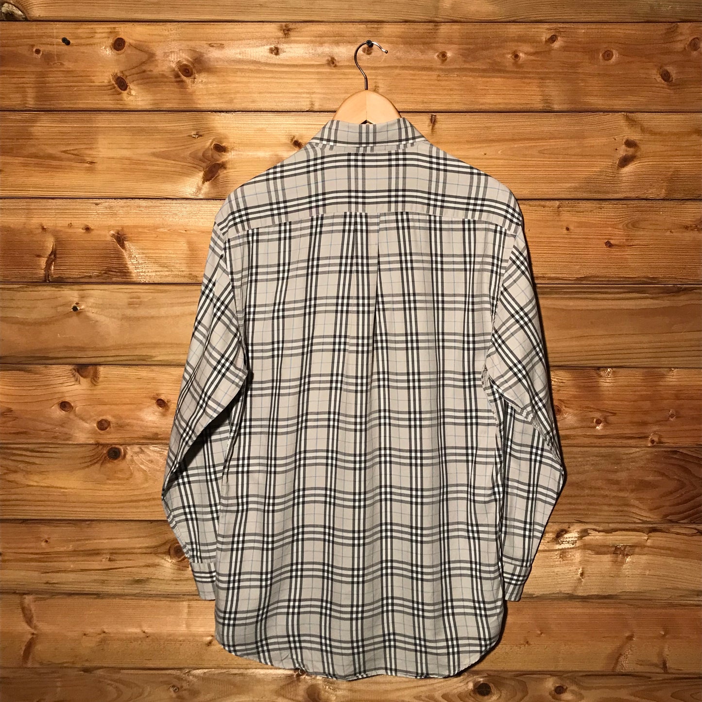 90s Burberry Nova Check Pattern long sleeve button up shirt