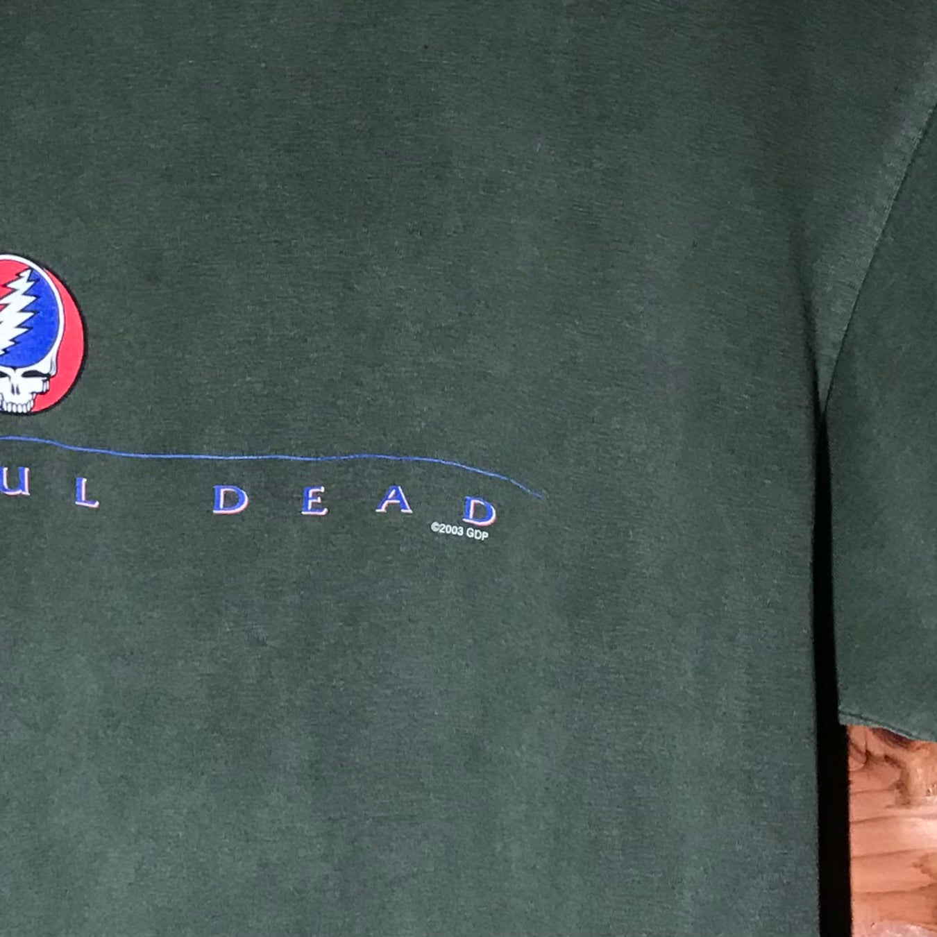 2003 Grateful Dead Centre Spellout t shirt