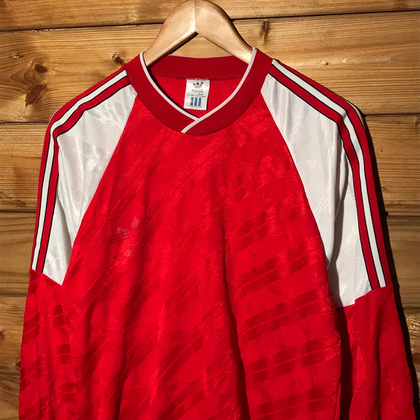 80s Adidas Tonal Monogram Striped long sleeve t shirt