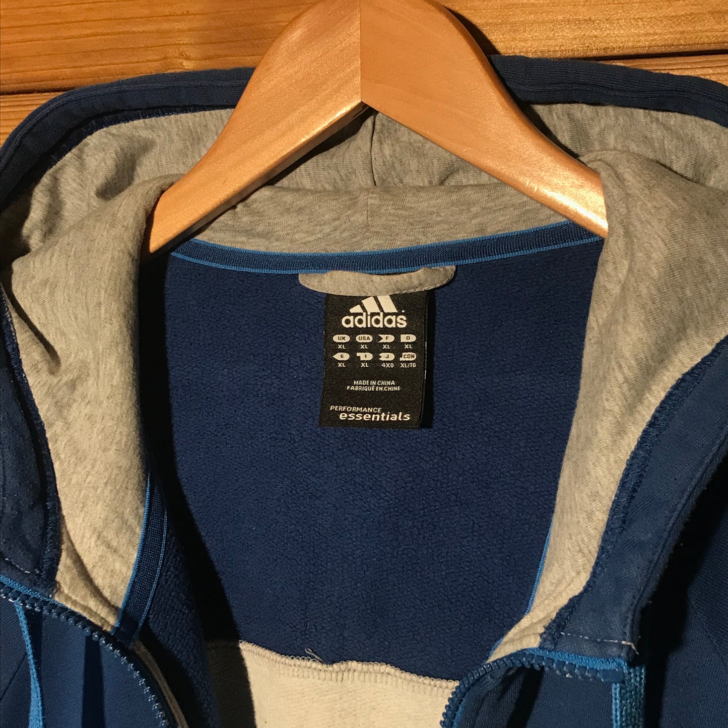 Adidas Performance Tonal Striped zip up hoodie