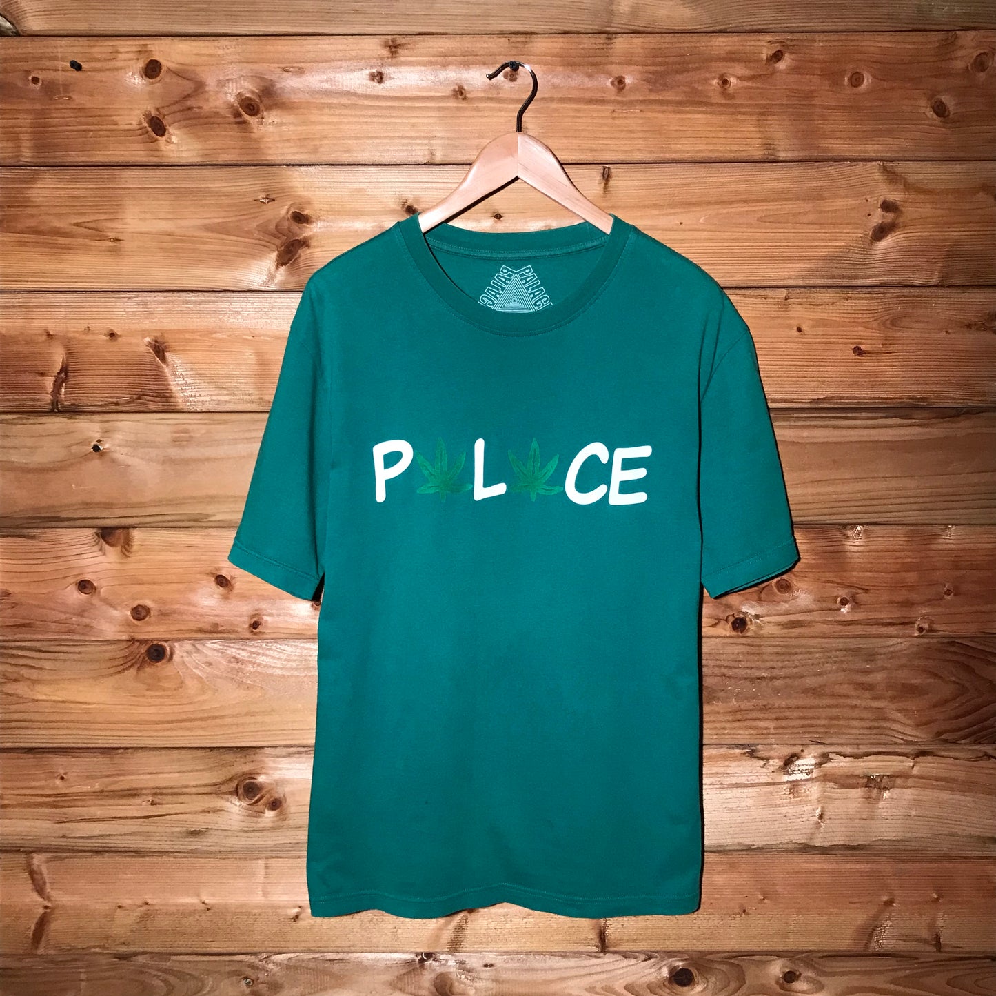 Palace Pwlwce Weed Leaf Spellout t shirt