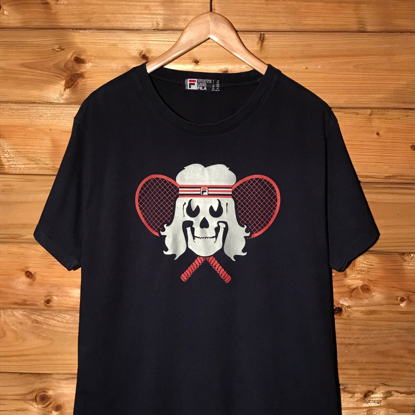 Fila White Line Björn Borg Skull and Crossrackets t shirt