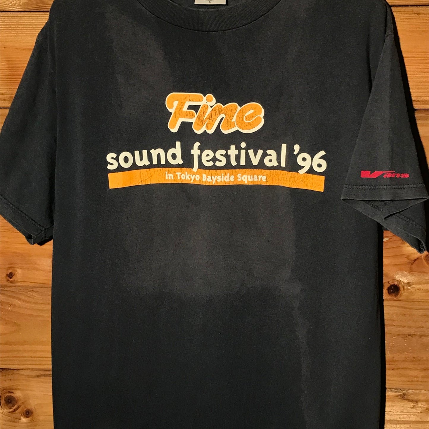 1996 Vans Fine Sound Music Festival Centre Spellout t shirt