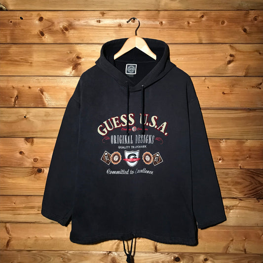 90s Guess USA Arc Spellout Crests hoodie