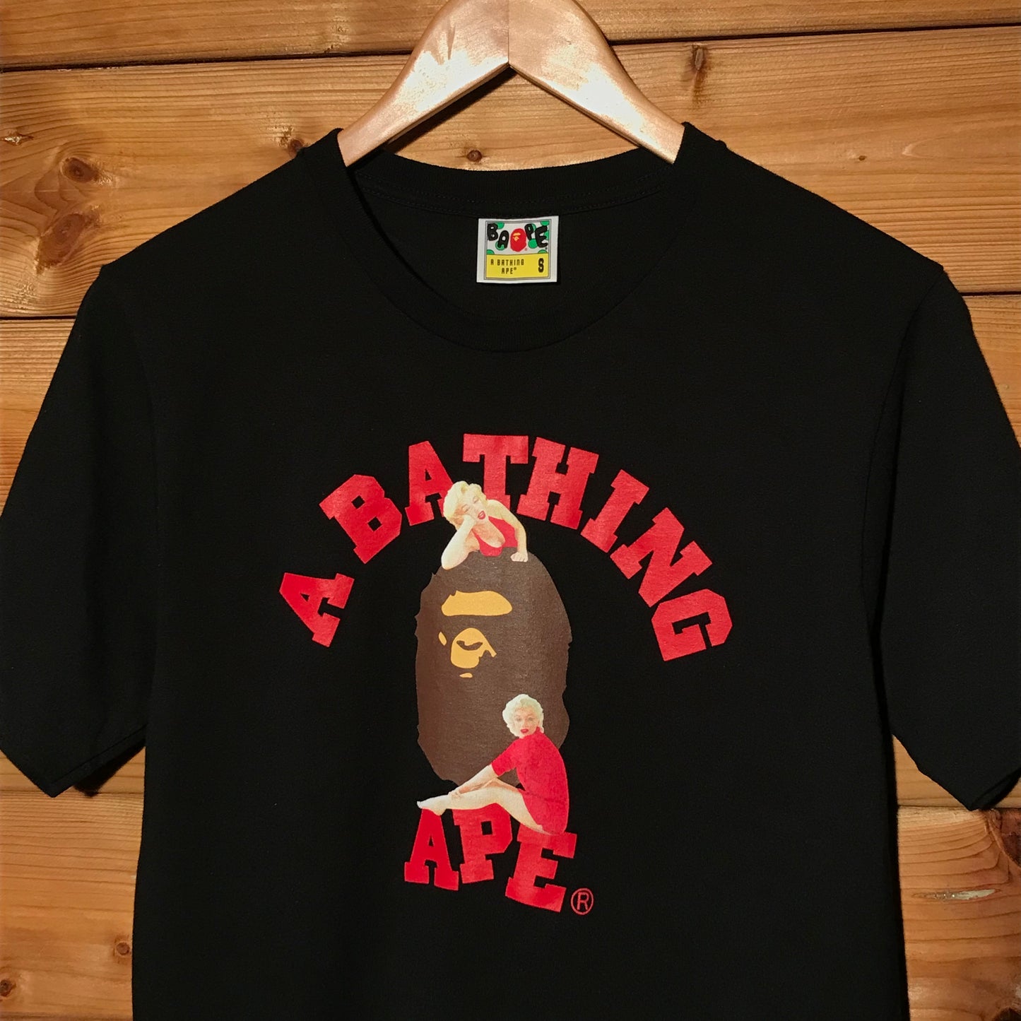 2020 Bape, A Bathing Ape x Marilyn Monroe College t shirt