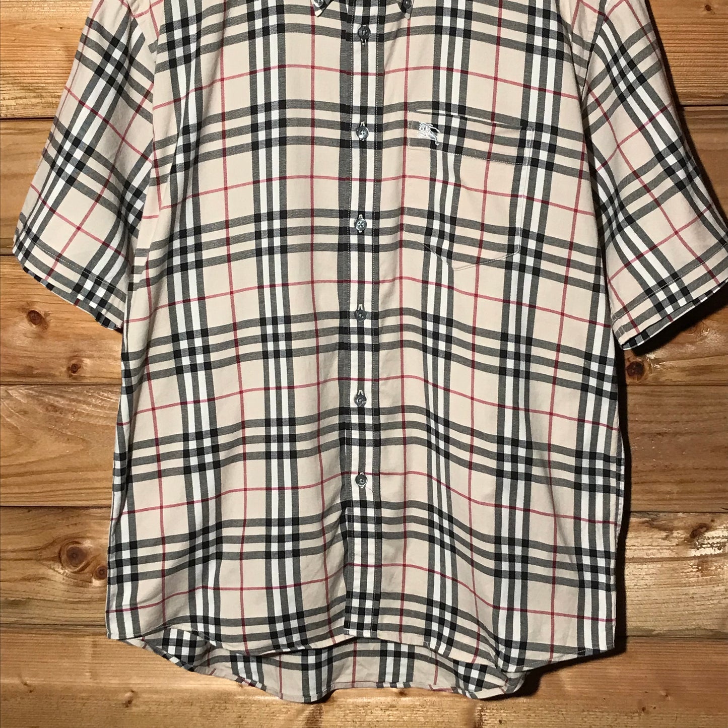 Burberry Nova Check Pattern short sleeve button up shirt