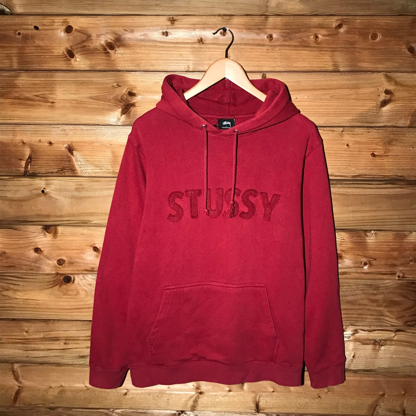 Stüssy Tonal Patch Centre Spellout hoodie