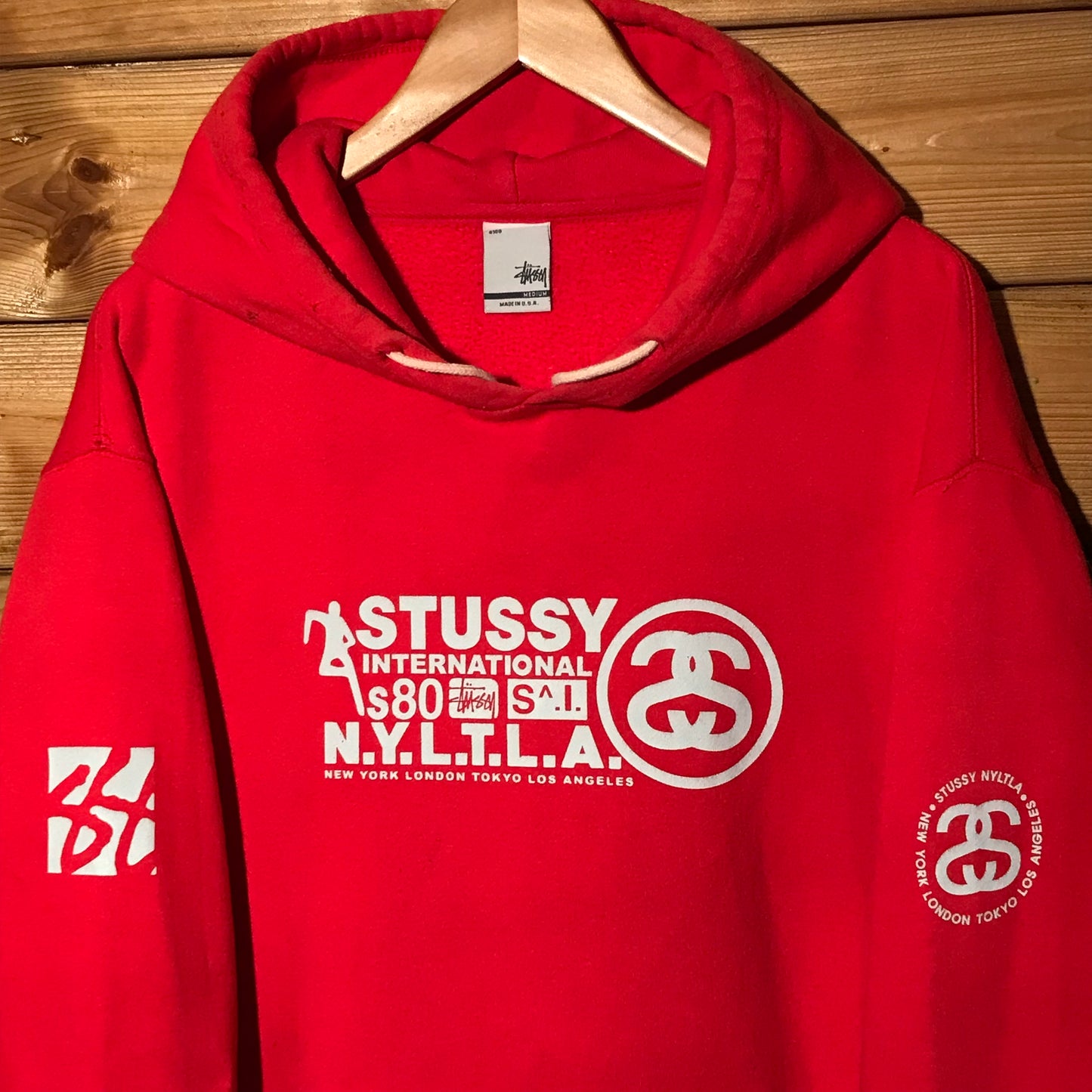 Stüssy International NYLTLA Spellout Link Logo hoodie