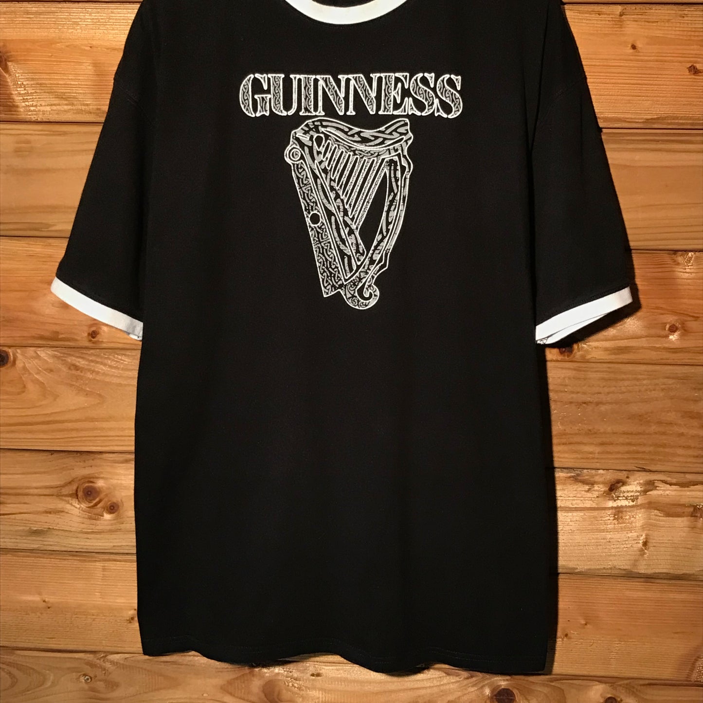 Guinness Celtic Design Harp ringer t shirt