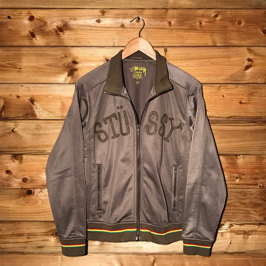 Stüssy Arc Spellout Rasta Striped track jacket