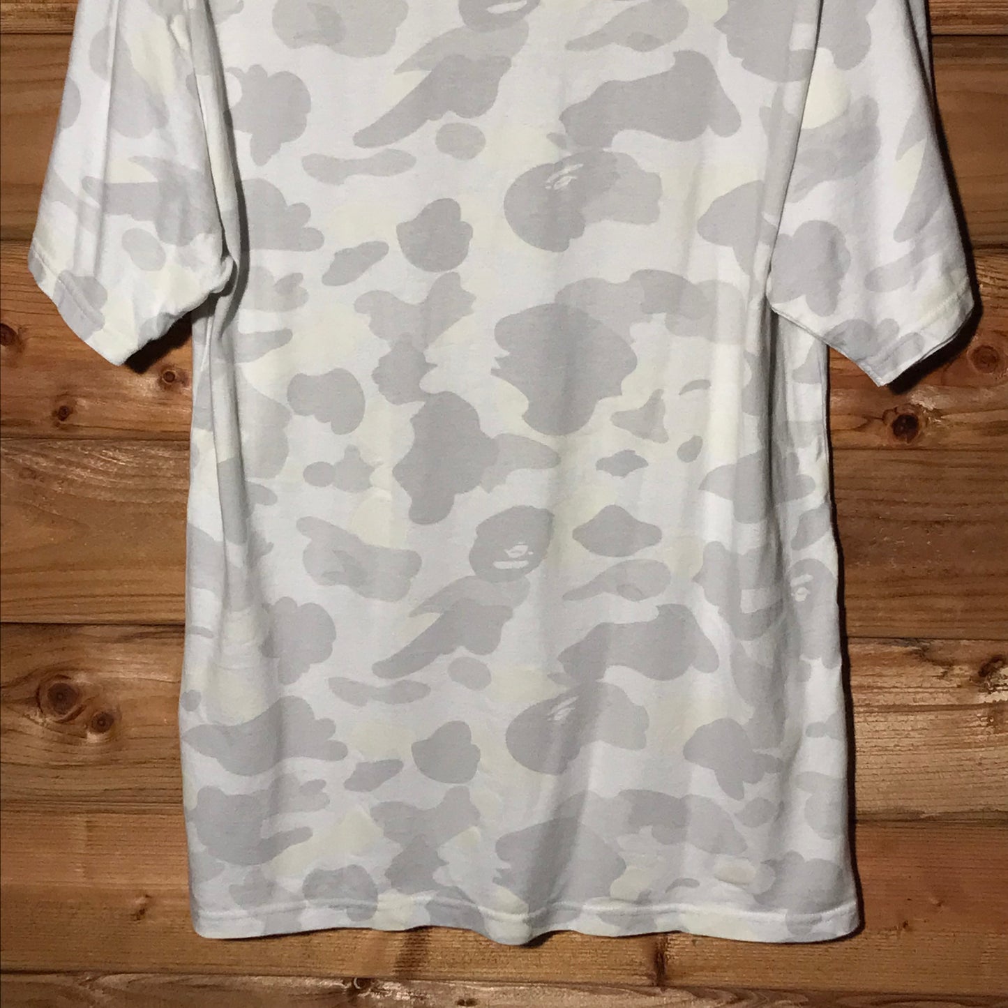 Bape, A Bathing Ape College Glow In The Dark Camo AOP t shirt