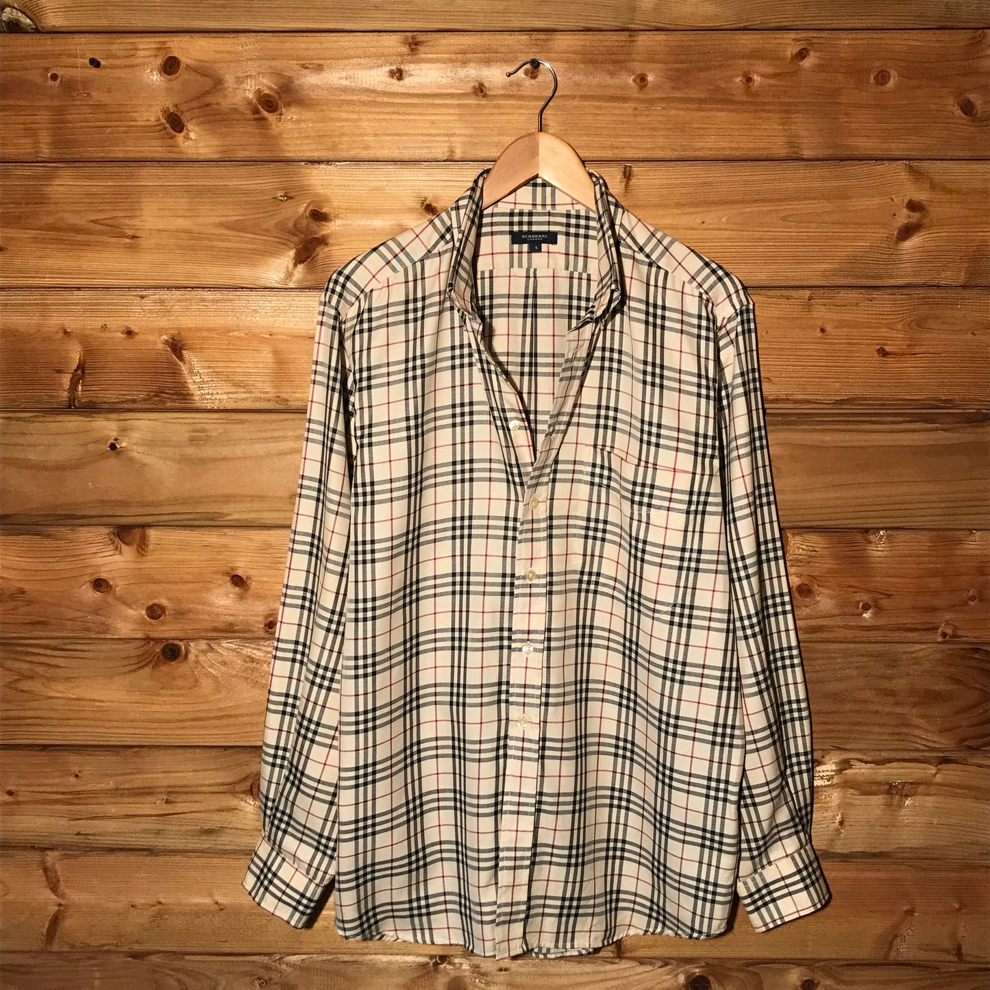 Burberry Nova Check Pattern long sleeve button up shirt