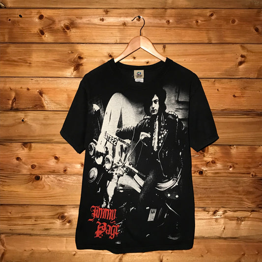 2004 Jimmy Page of Led Zeppelin Bike Photo t shirt