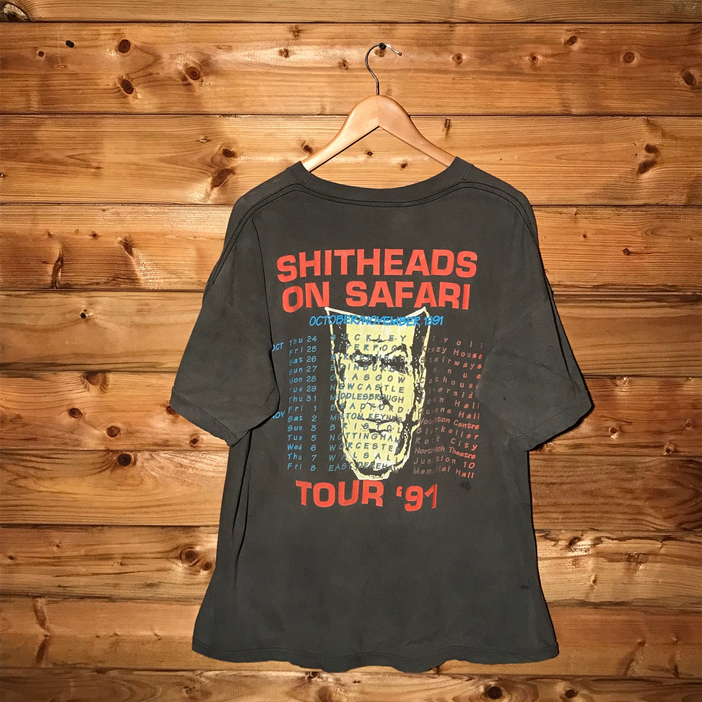 1991 Wolfsbane Shitheads On Safari UK Tour t shirt