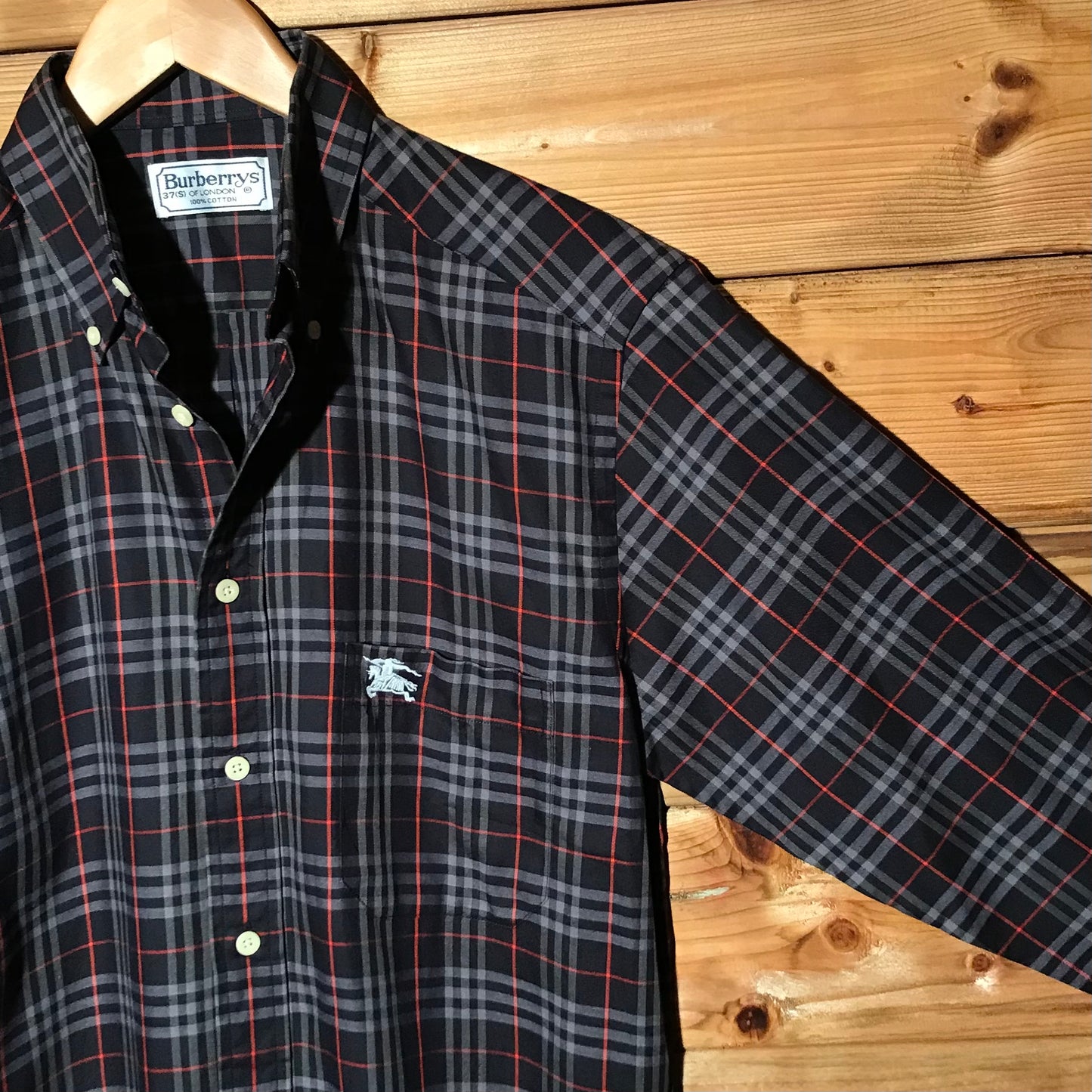 90s Burberry Nova Check Pattern long sleeve button up shirt