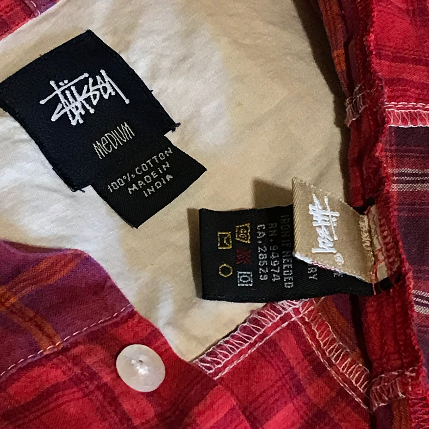 Stüssy Plaid Tartan Squared short sleeve button up shirt