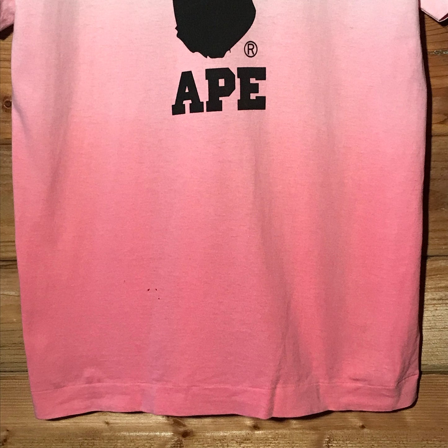 Bape, A Bathing Ape College Spellout Gradient t shirt