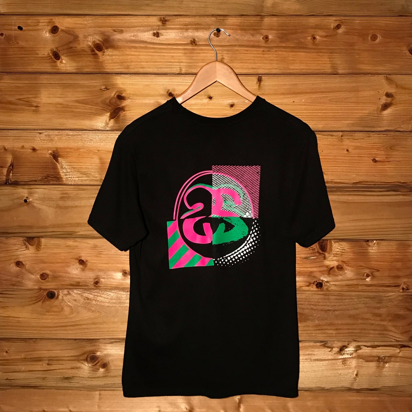 Stüssy Neon Mixed Script Spellout t shirt
