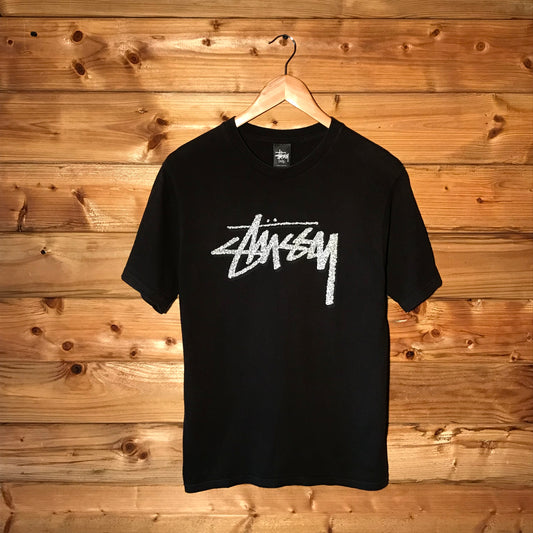 Stüssy Dollar Signs Centre Script Spellout t shirt