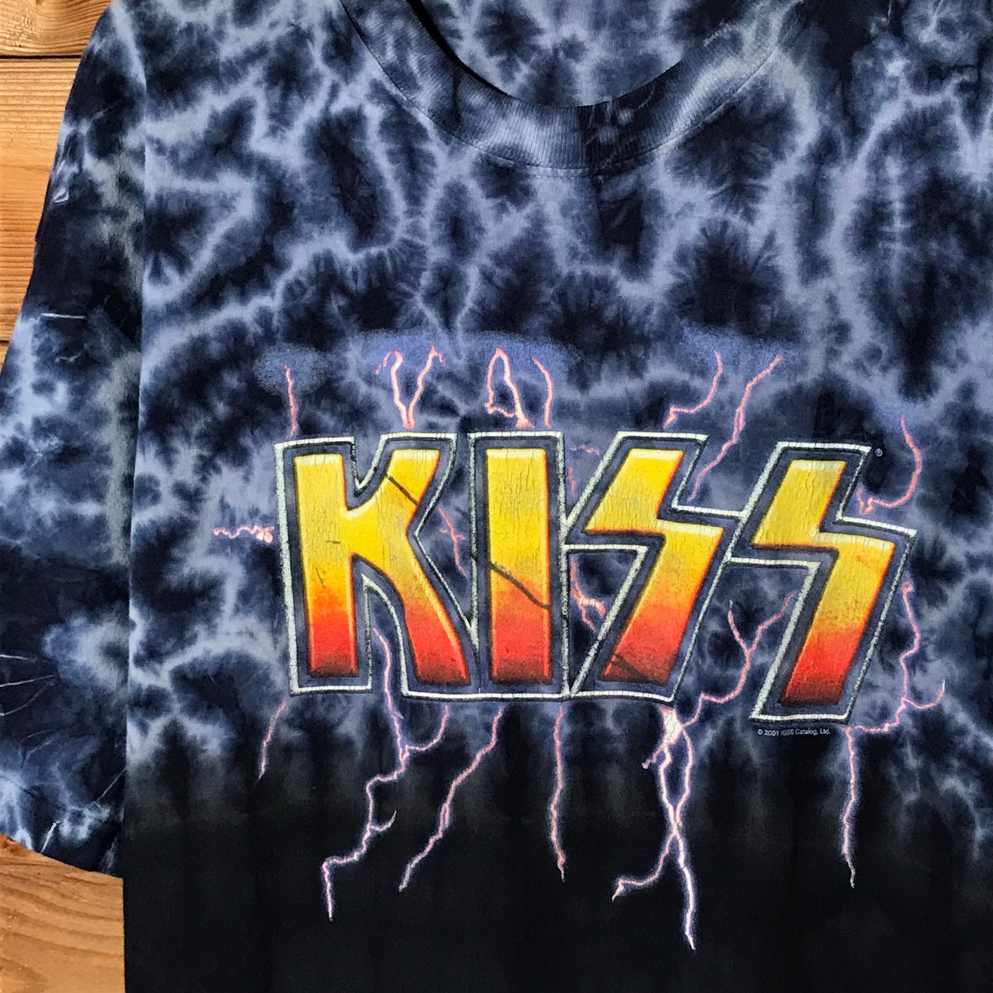 2001 Kiss Tie Dye AOP Band t shirt