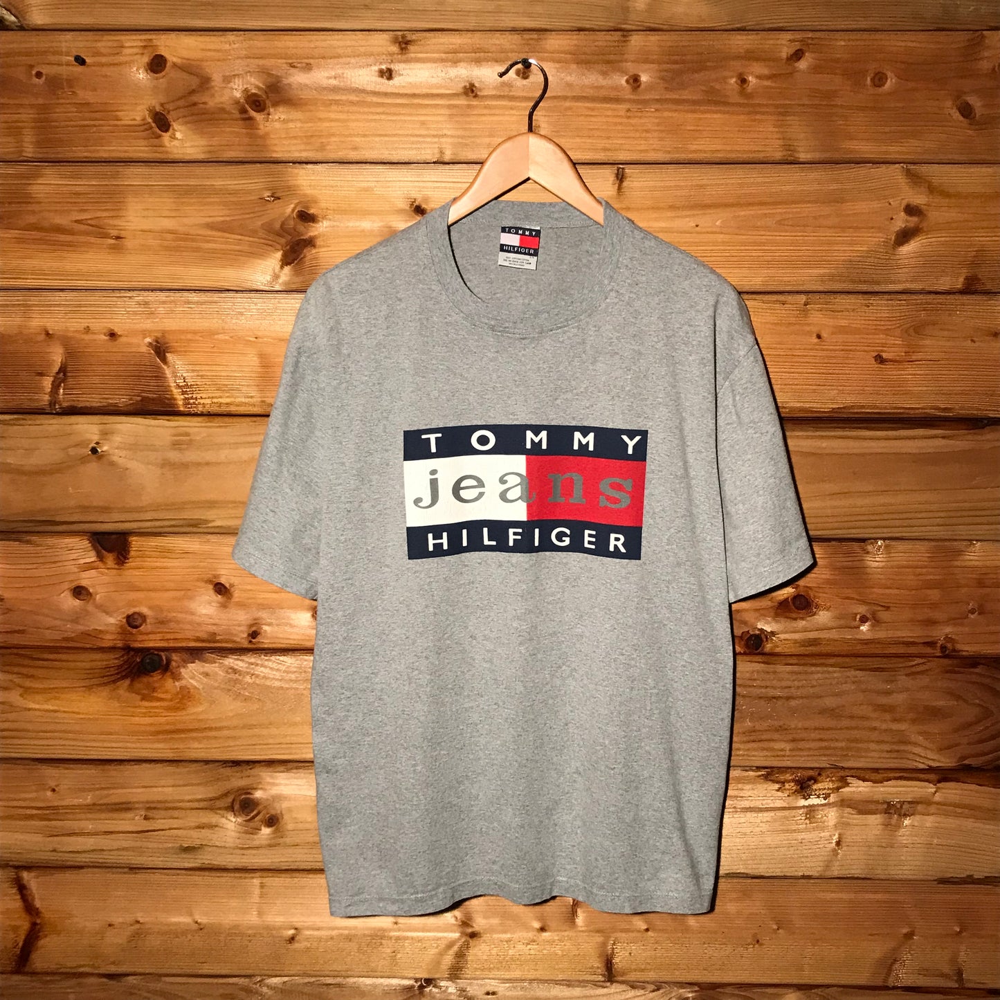 90s Tommy Hilfiger Jeans Flag Spellout t shirt