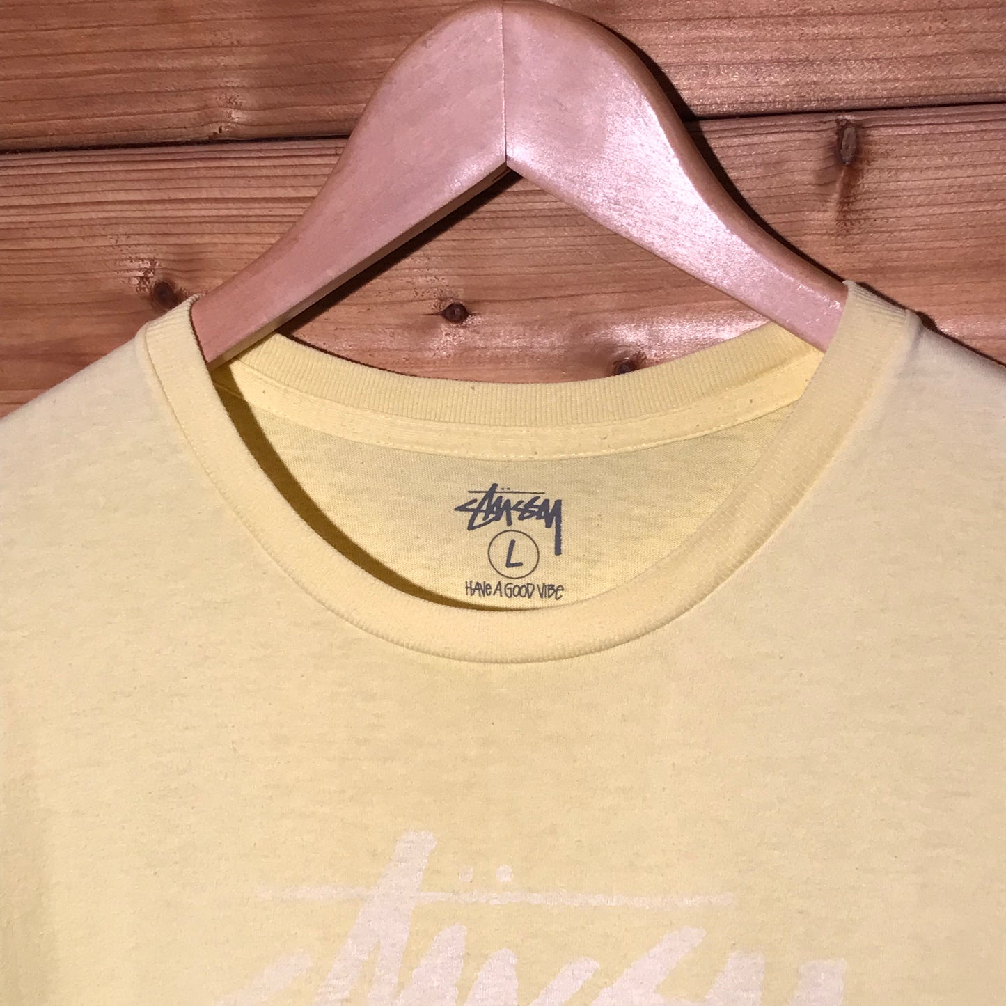 Stüssy Guam Palm Tree Centre Script Spellout t shirt