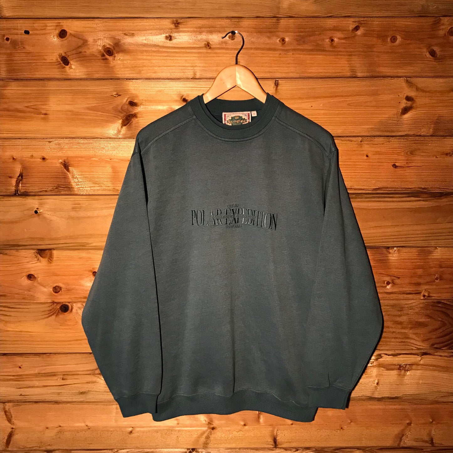 90s Springfield Polar Expedition Tonal Spellout sweatshirt