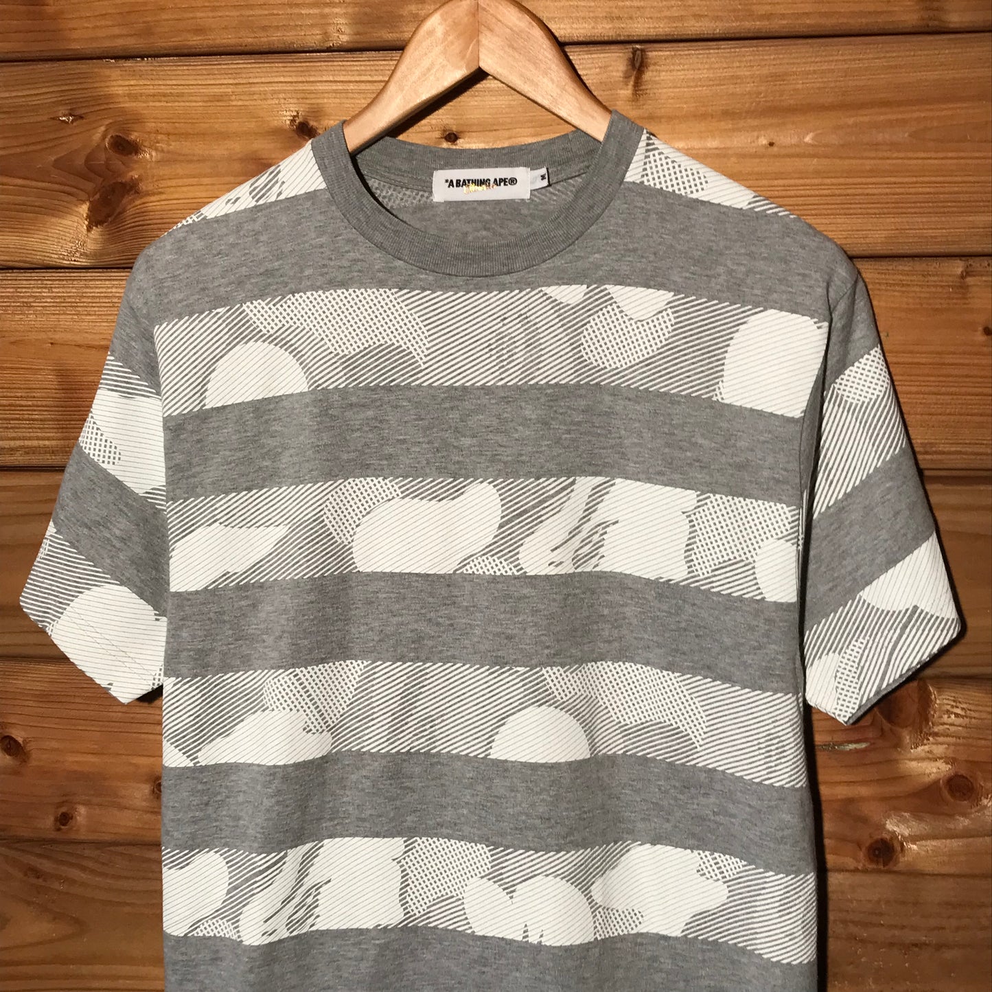 Bape, A Bathing Ape Striped Line Camo t shirt