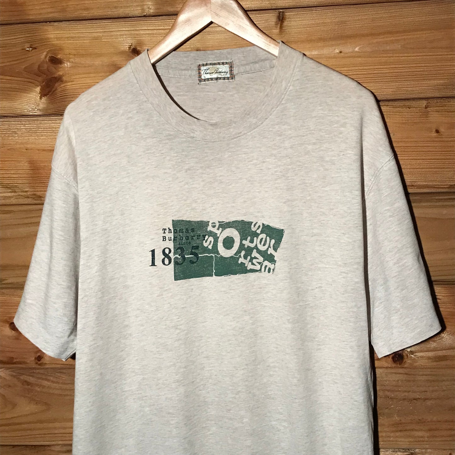 90s Thomas Burberry Sportswear Spellout t shirt