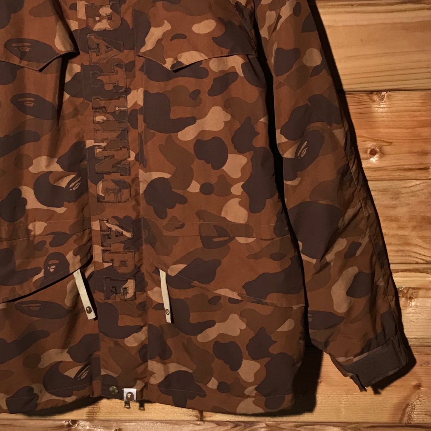 Bape, A Bathing Ape Brown Camo AOP Ski jacket