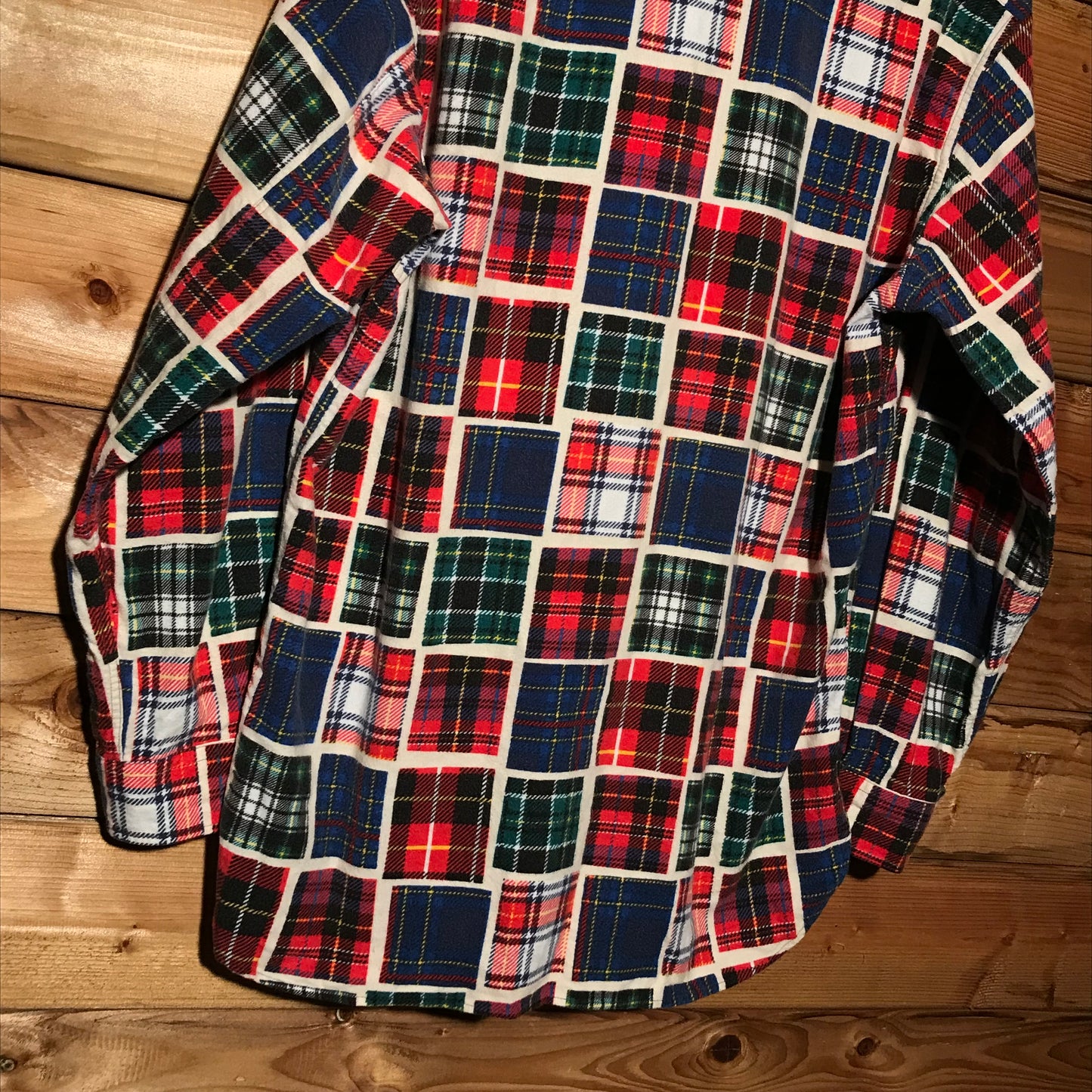 Beams Plaid Tartan Squared button up overshirt