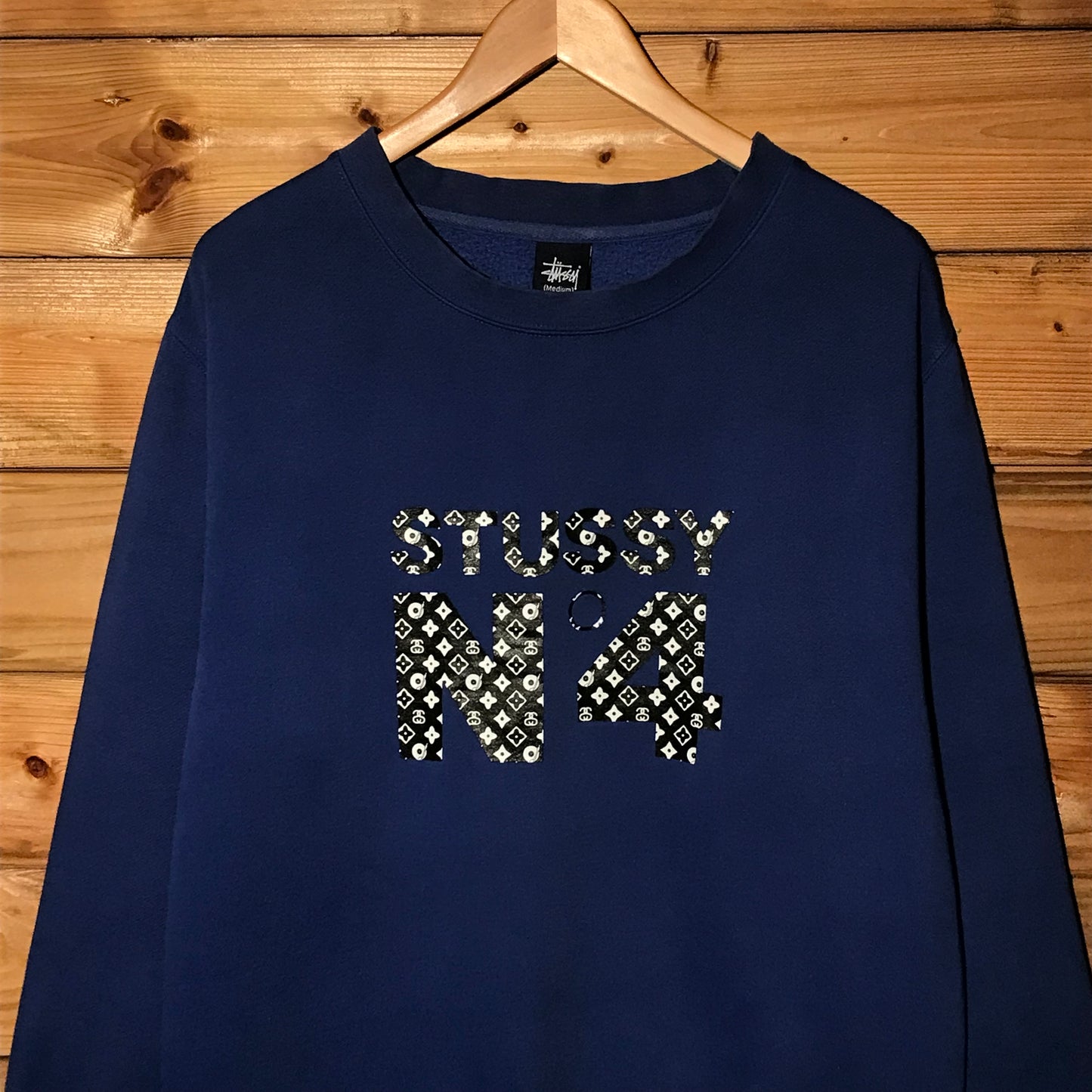 Stüssy N4 Louis Vuitton Monogram Parody Centre Spellout sweatshirt