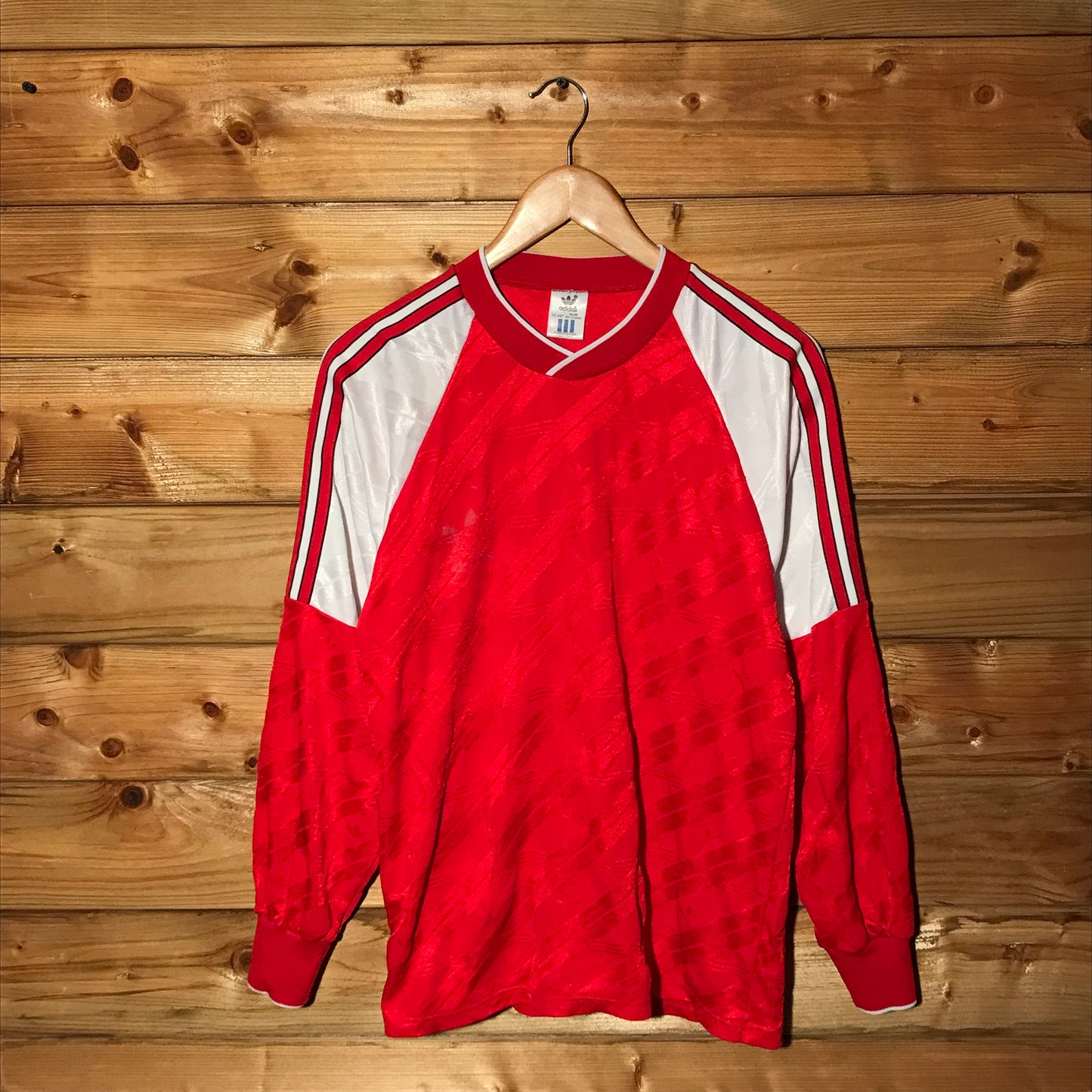 80s Adidas Tonal Monogram Striped long sleeve t shirt