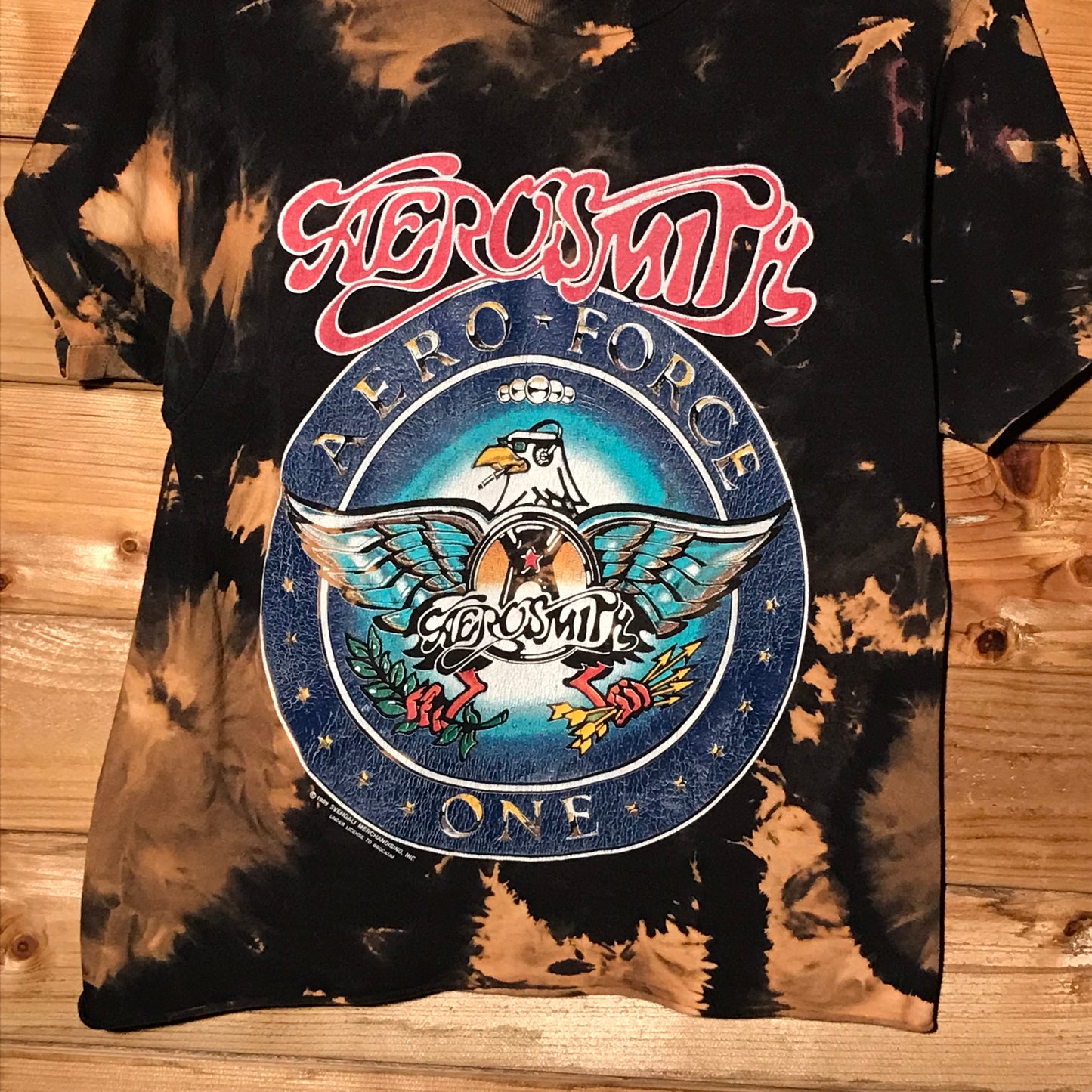 1989 Aerosmith Pump World Tour Bleach Dyed t shirt