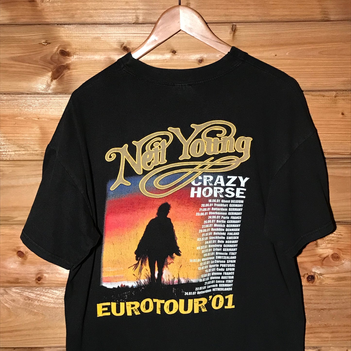 2001 Neil Young & Crazy Horse Europe Tour t shirt