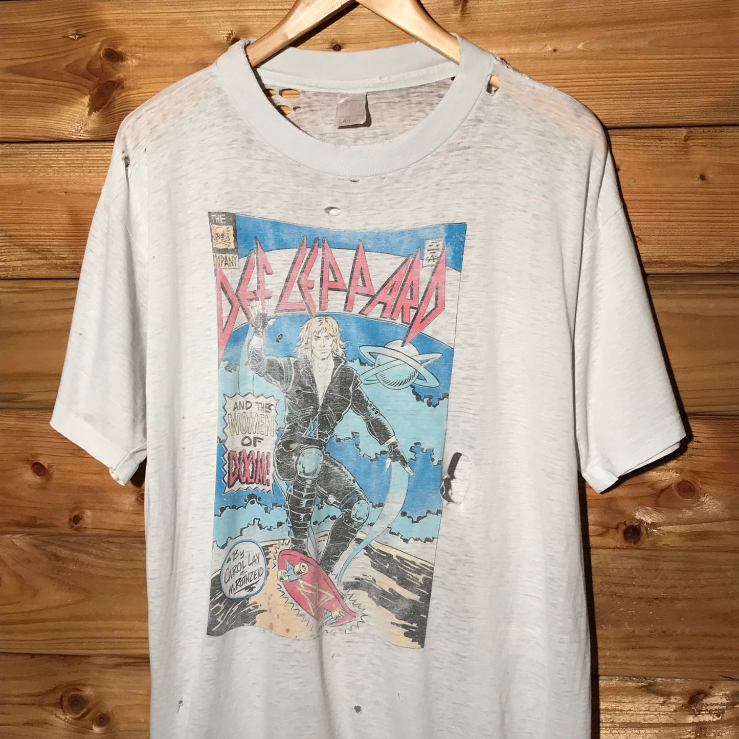 1988 Def Leppard Hysteria Tour Comic t shirt