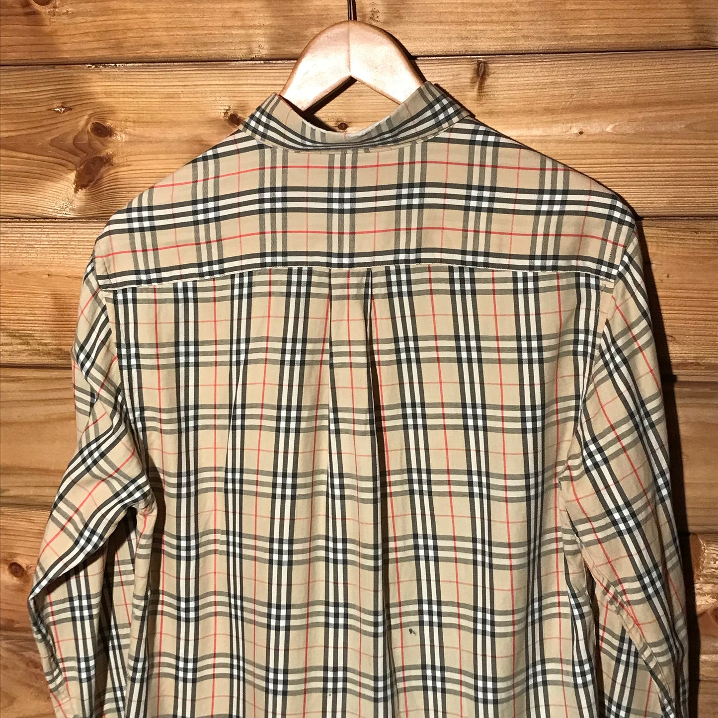 90s Burberry Nova Check Pattern long sleeve button up shirt