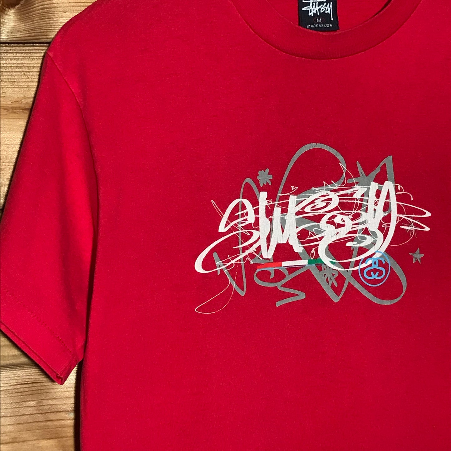 90s Stüssy Italia Scribble Spellout t shirt