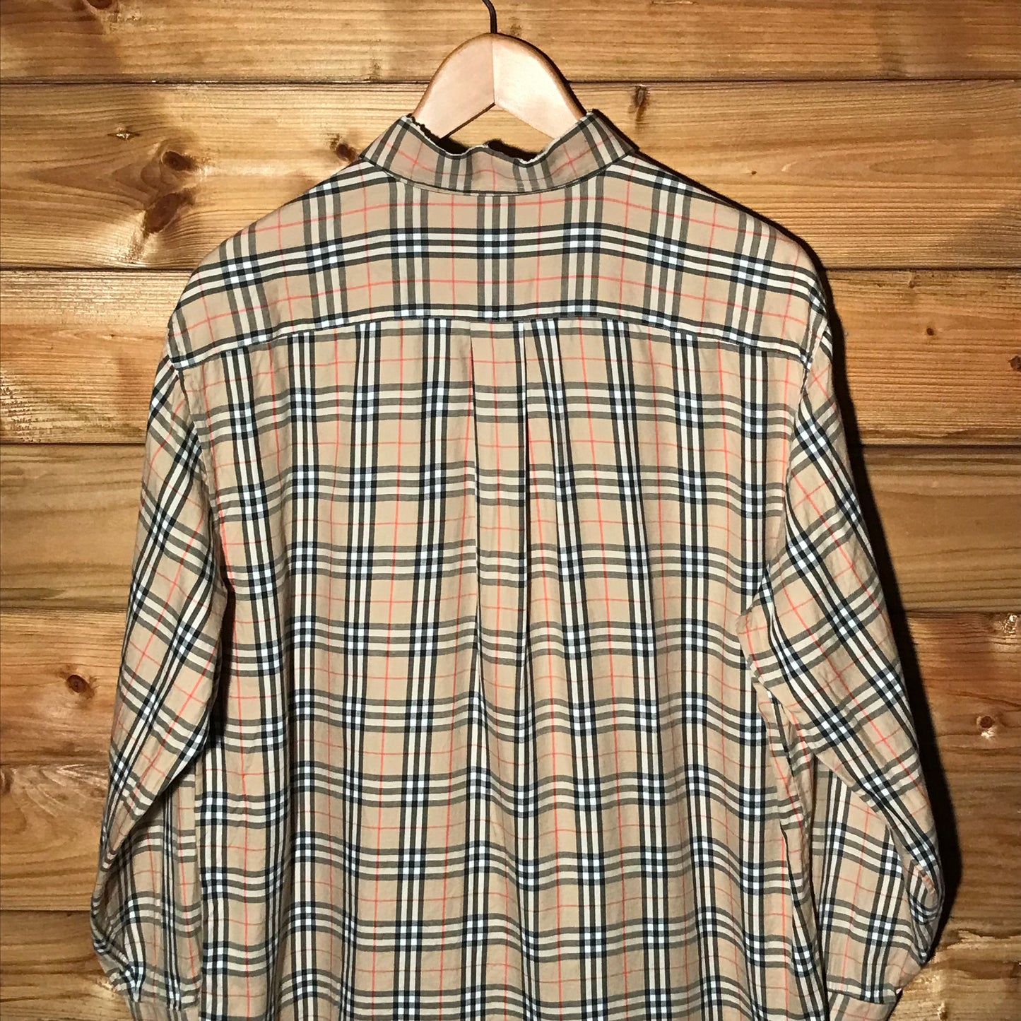 90s Burberry Nova Check Pattern button up shirt