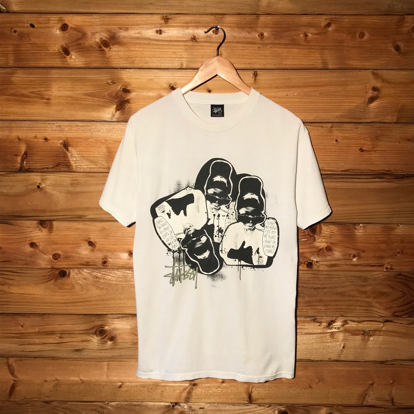 Stüssy Beanie Boy Photo Speech Bubble t shirt