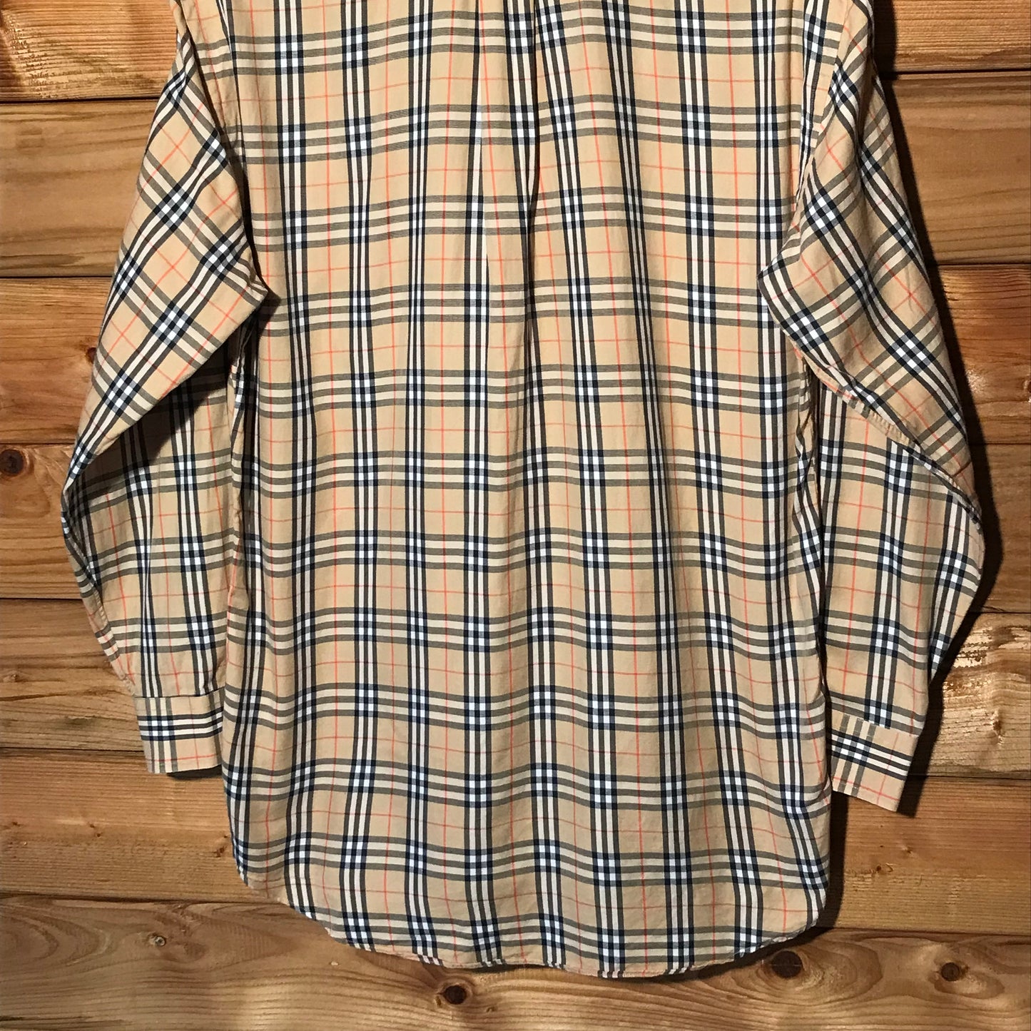 90s Burberry Nova Check Pattern long sleeve button up shirt