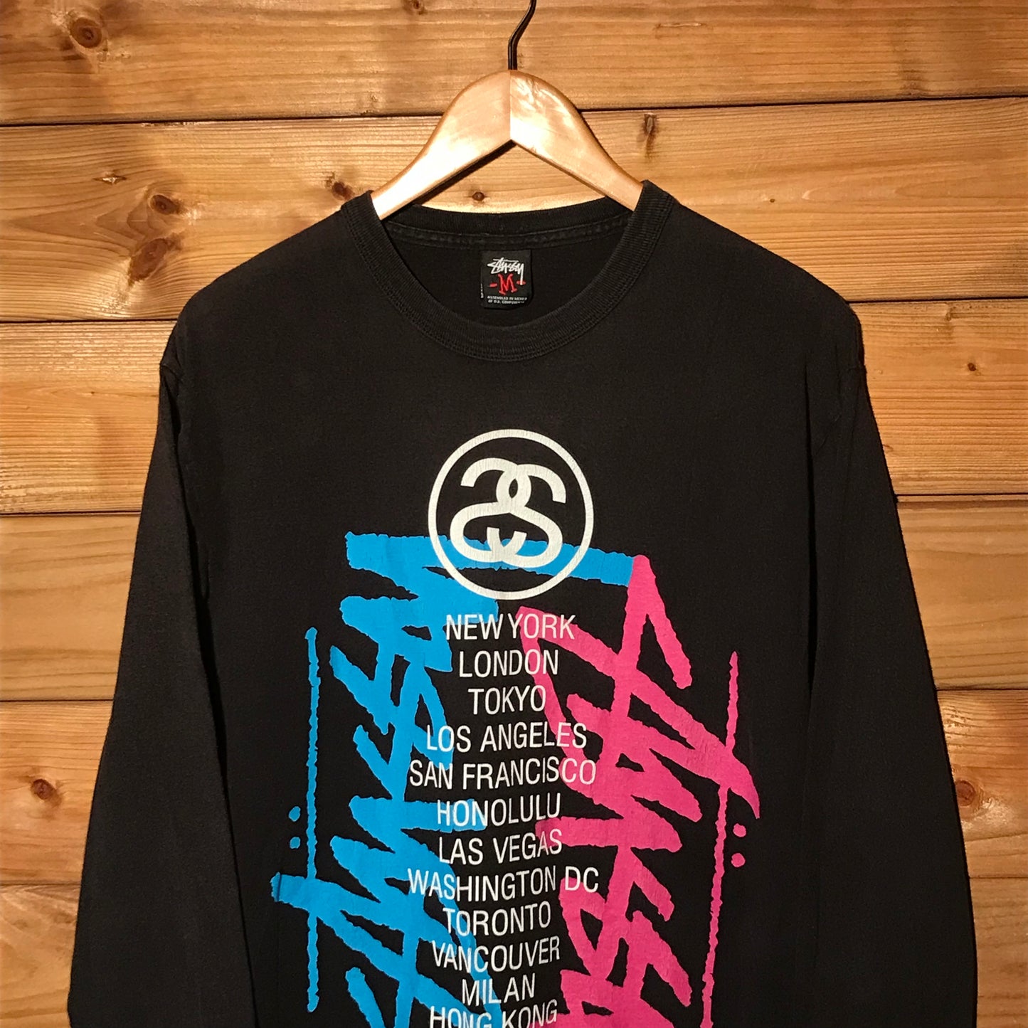 Stüssy World Tour Double Spellout long sleeve t shirt