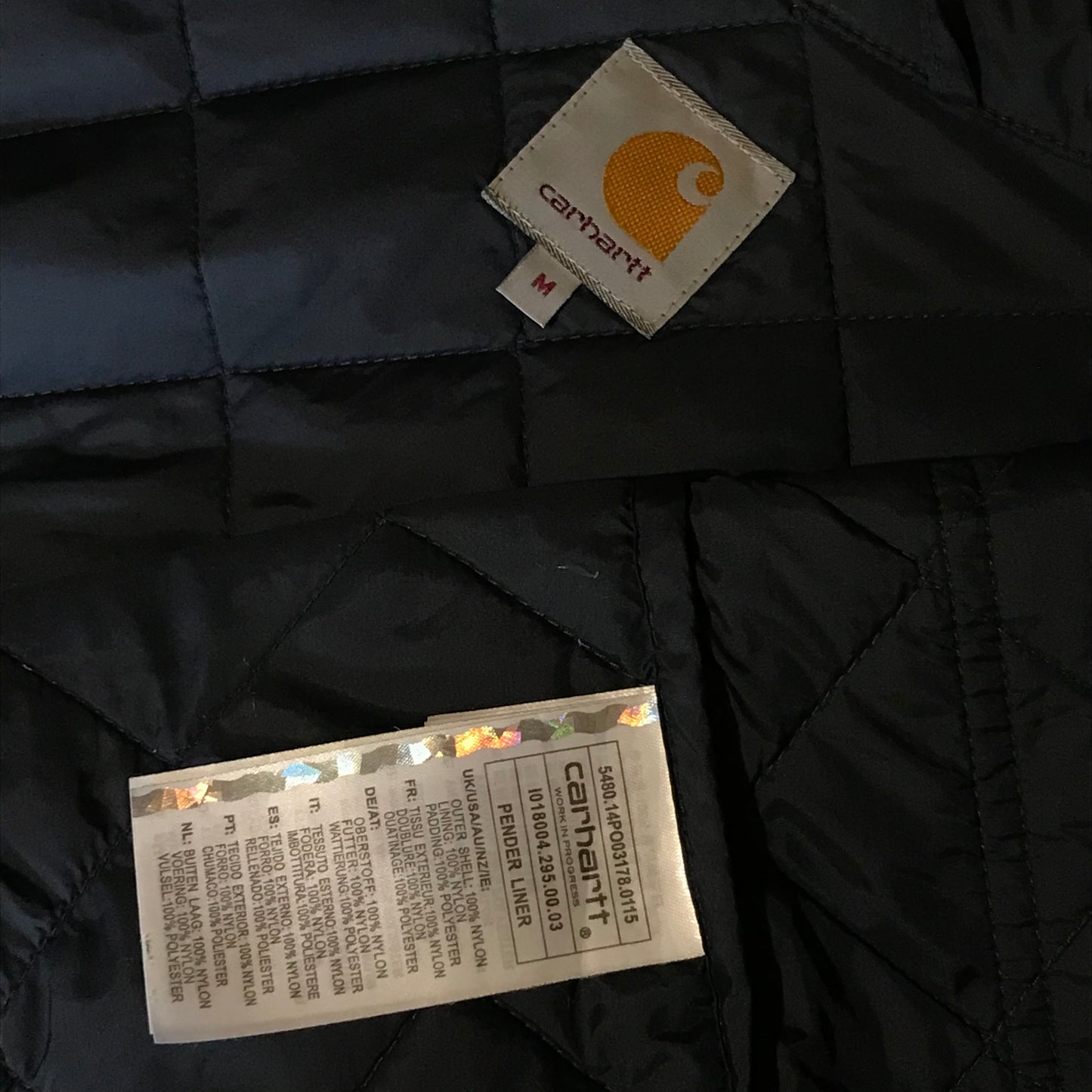 2015 Carhartt Economy Symbols AOP Pender Liner jacket