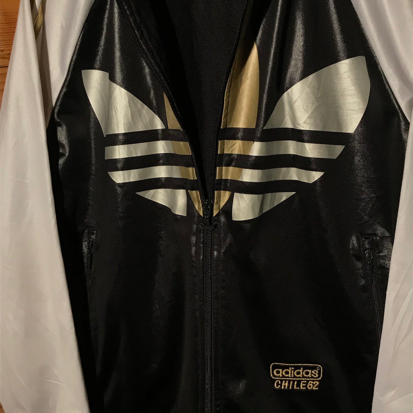 Adidas Chile62 Trefoil Striped zip up hoodie