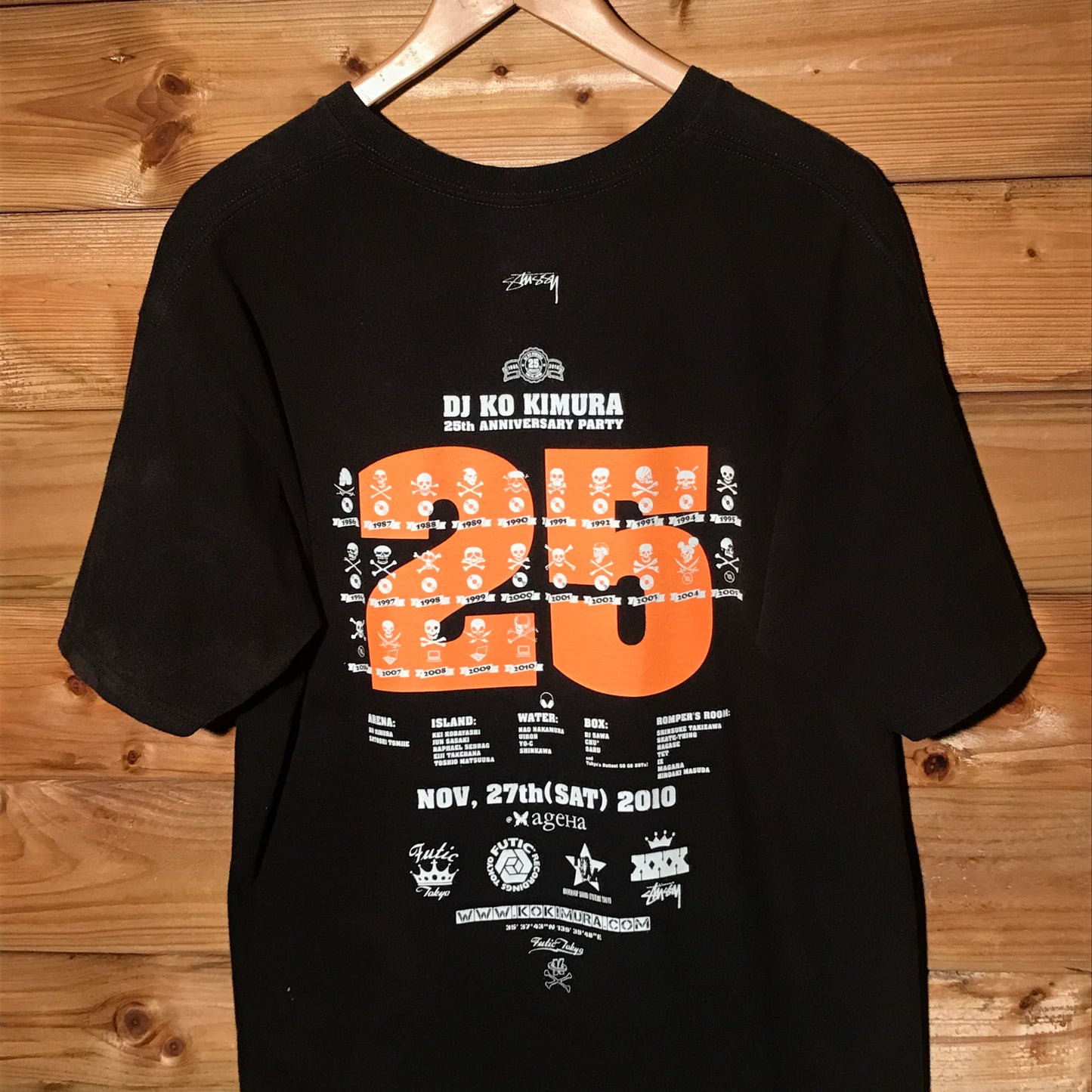 2010 Stüssy x DJ Ko Kimura 25th Anniversary Party t shirt