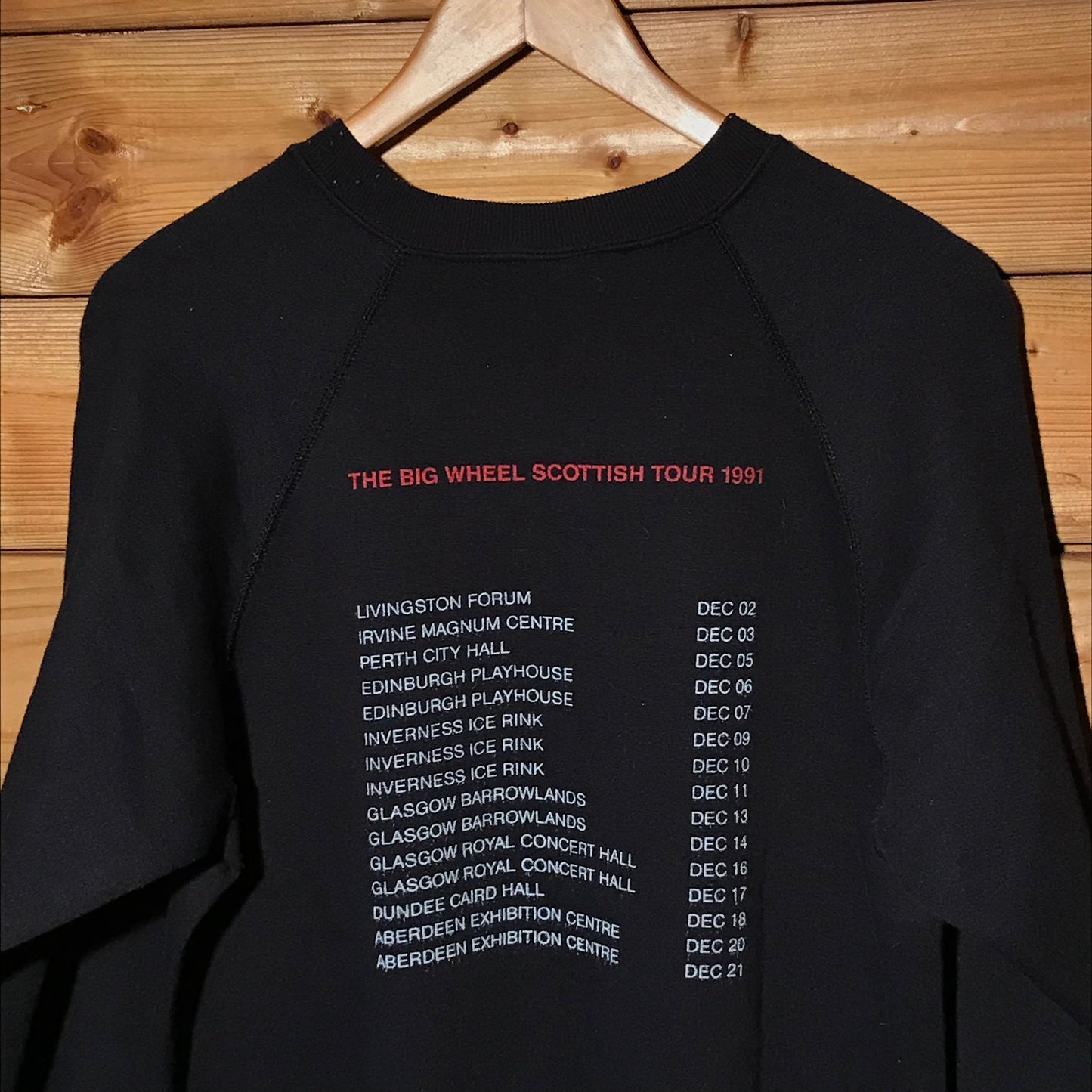 1991 Runrig The Big Wheel Tour sweatshirt